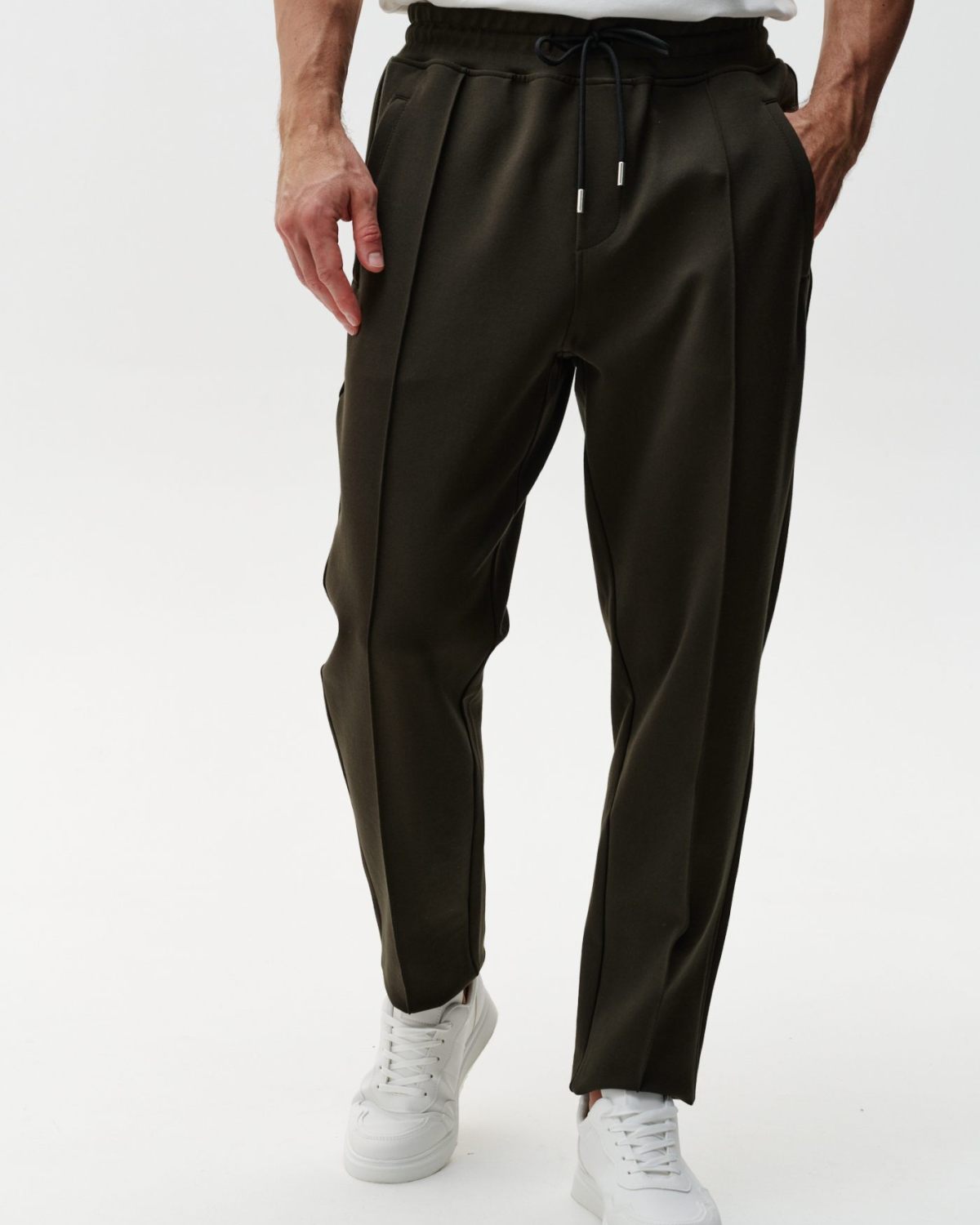 Брюки прямые со стрелками Classic Nikasport, 3M5CL814E1-15DRK/GRN10, цвет тёмно-зеленый