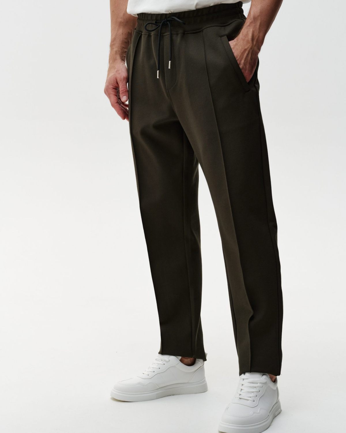 Брюки прямые со стрелками Classic Nikasport, 3M5CL814E1-15DRK/GRN10, цвет тёмно-зеленый