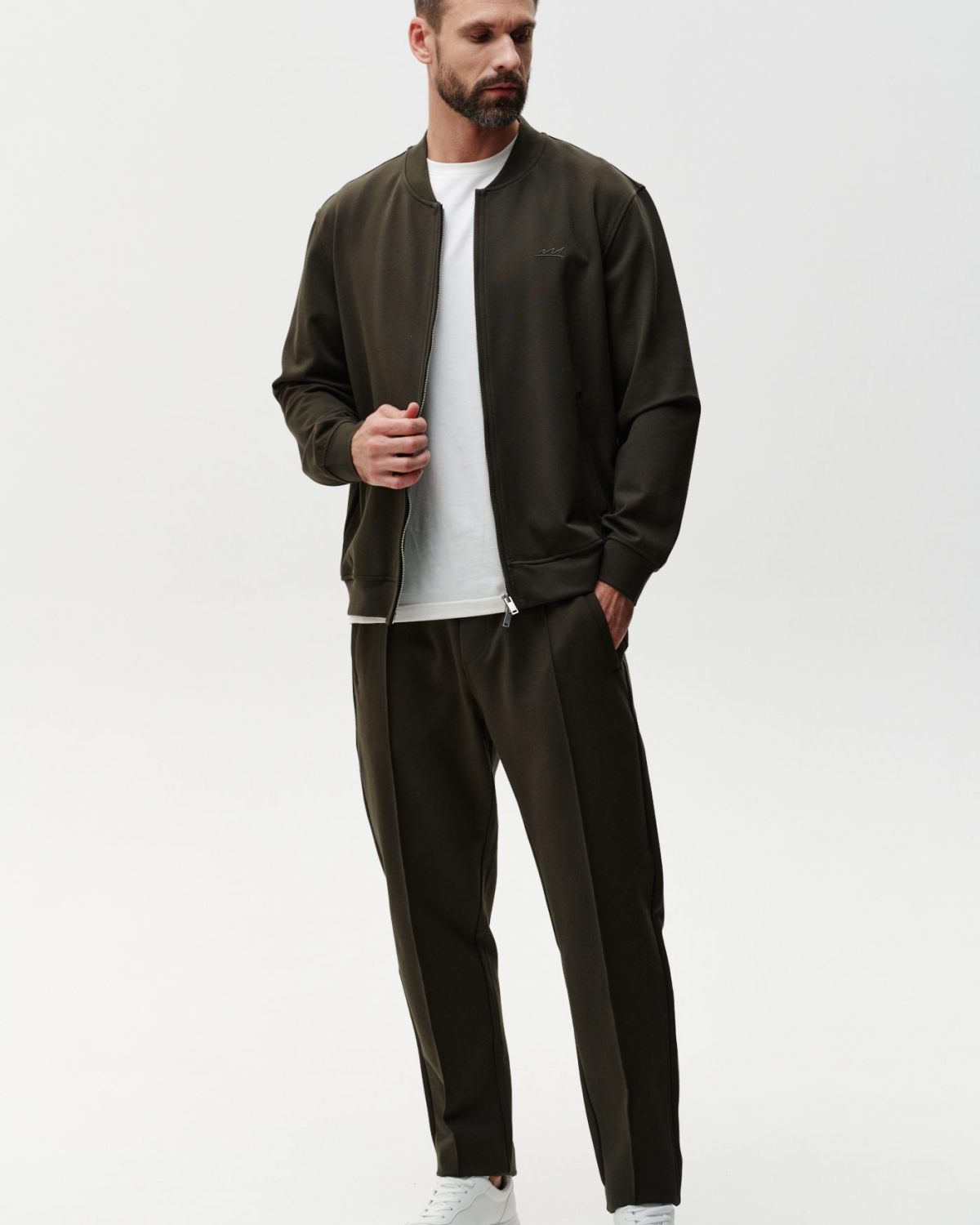 Джемпер на молнии Classic Nikasport, 3M5CL31E1-15DRK/GRN10, цвет тёмно-зеленый