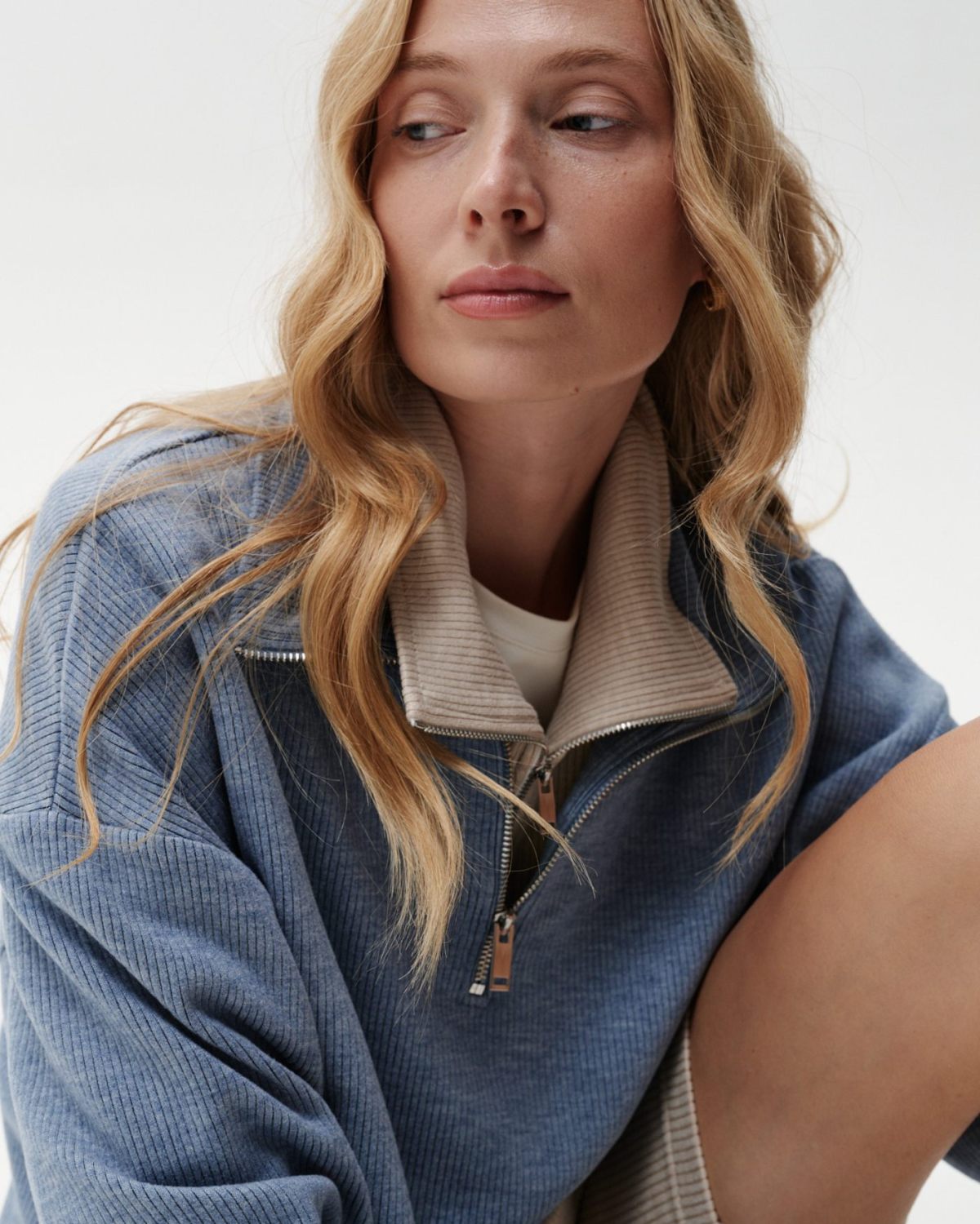 Джемпер с воротником на молнии Softwear Nikasport, 2W4SW32E1-25LGT/BLU78, цвет голубой