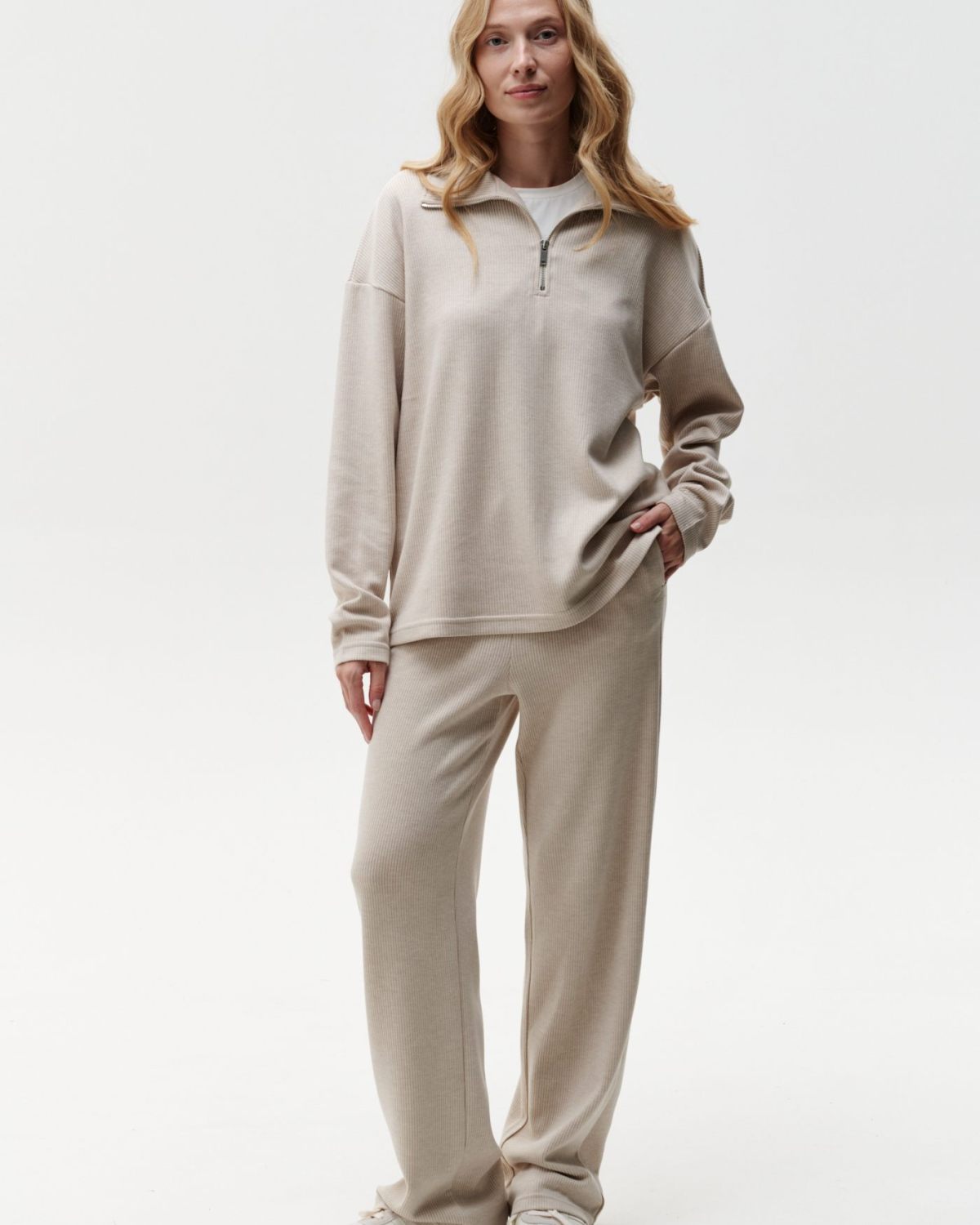 Джемпер с воротником на молнии Softwear Nikasport, 2W4SW32E1-25ECR78, цвет экрю