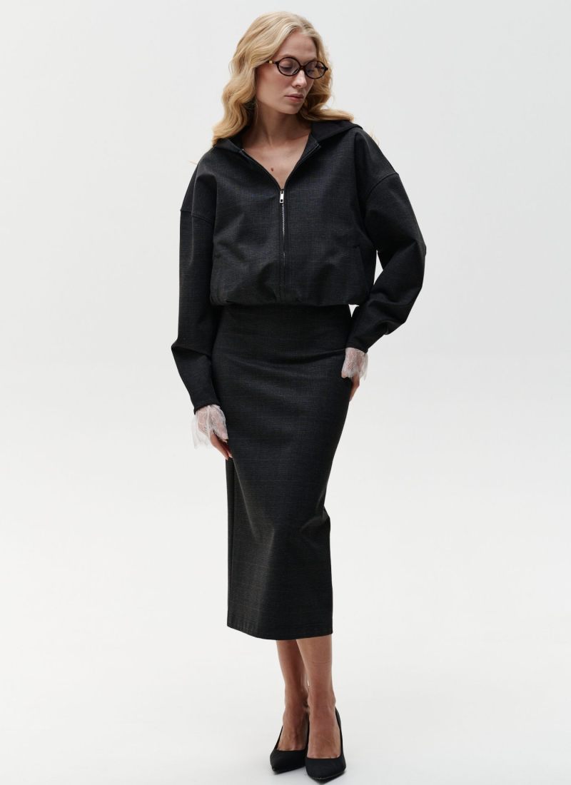 Юбка длинная c разрезом сзади Office Core Nikasport, 1W3OC123W-15MLT69, цвет черный