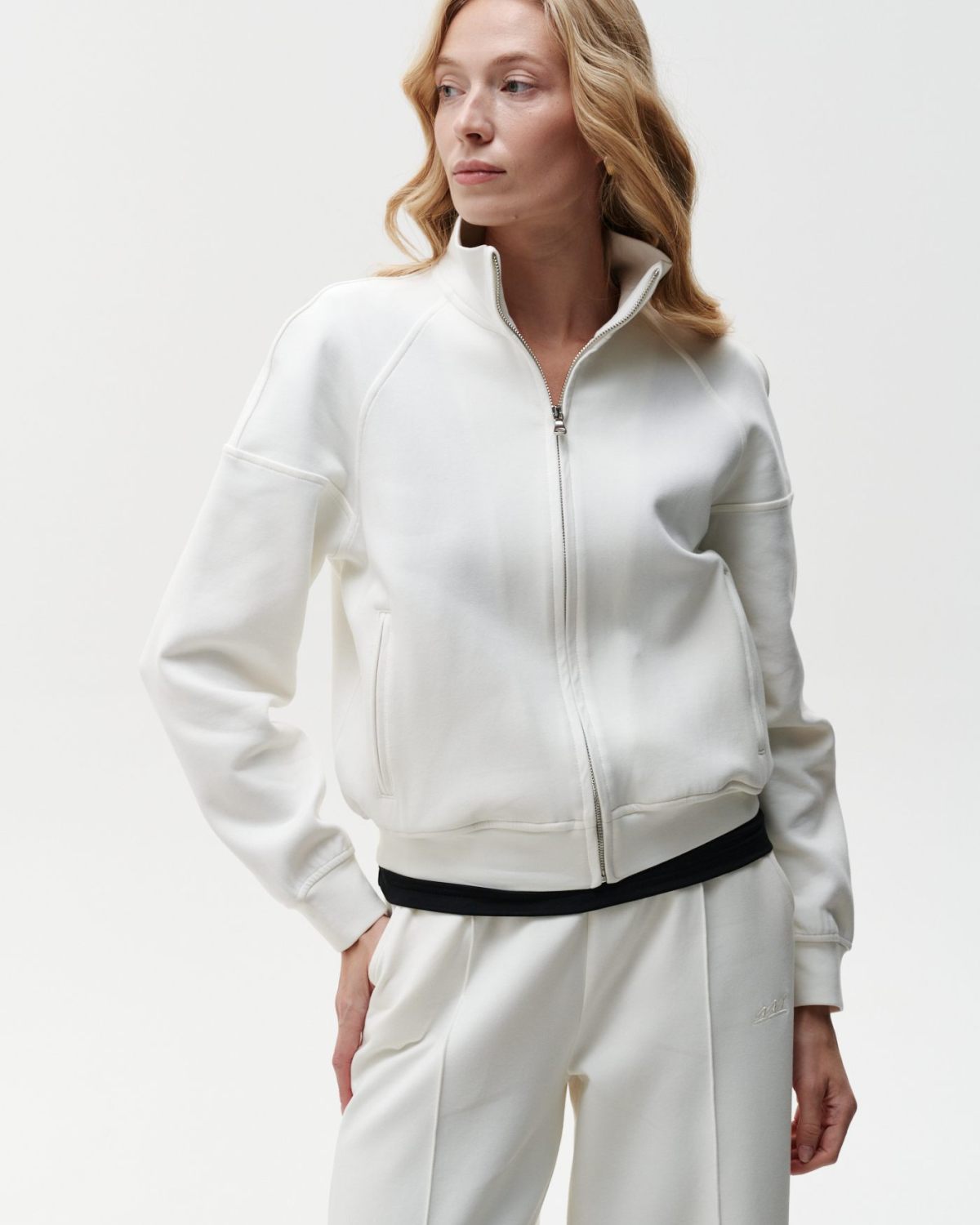 Джемпер с высоким воротом на молнии Pure Nikasport, W4PR31-ECR, цвет экрю