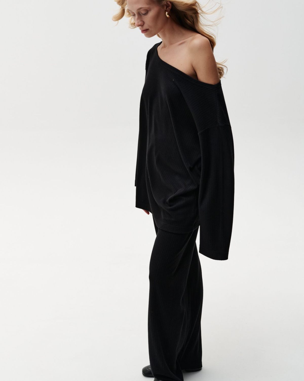 Лонгслив со спущенным плечом Softwear Nikasport, 2W4SW48E1-25BLK71, цвет черный