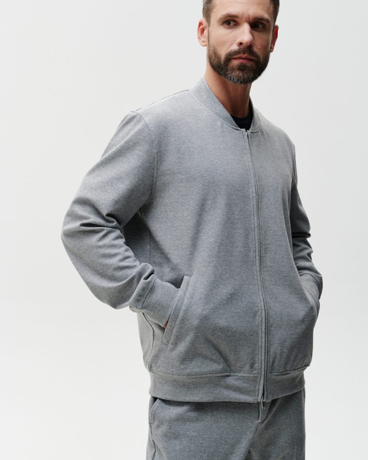 Джемпер на молнии Office Core Nikasport, 2M2OC31E1-25GRY/MLG10, цвет серый