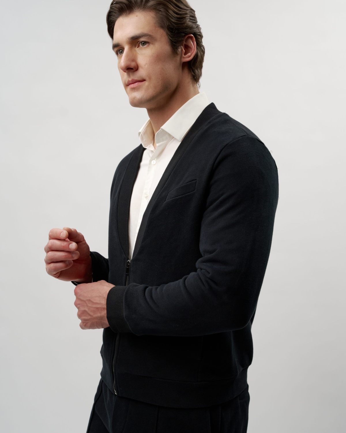 Джемпер смокинг  на молнии Villains Academy Nikasport, M3VA31-BLK, цвет черный