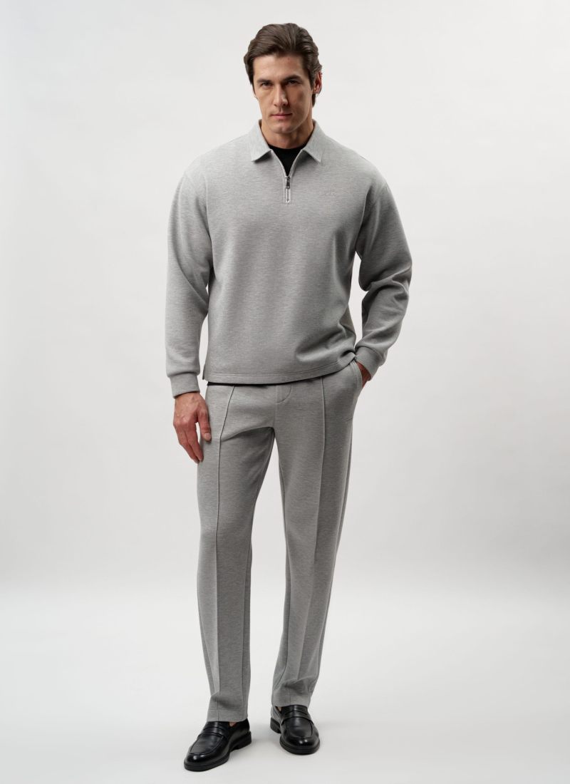 Джемпер с воротником на молнии Pure Nikasport, M5CLP33-GRY/MLG, цвет серый меланж