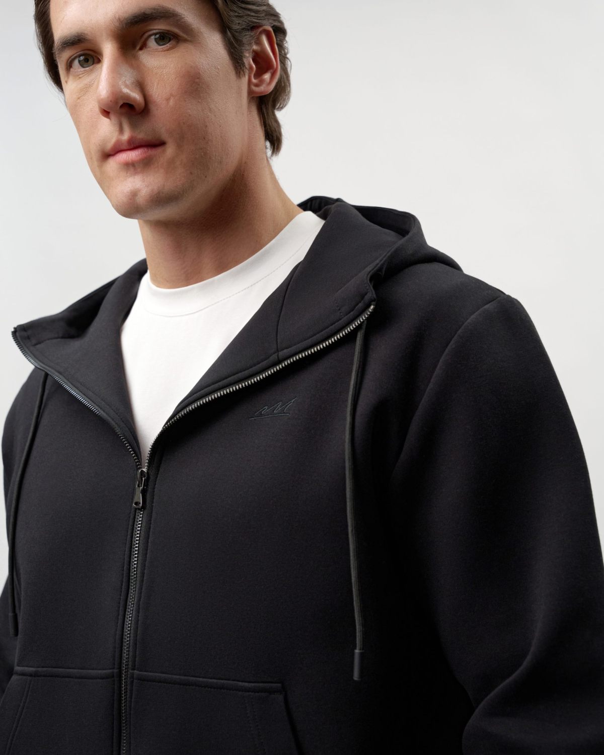 Худи на молнии Pure Nikasport, M5CLP34-BLK, цвет черный