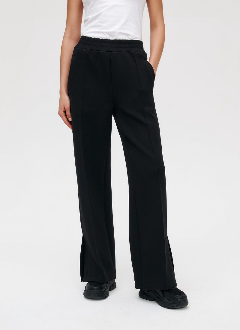 Брюки широкие со стрелками Pure Nikasport, W5CLP84-BLK, цвет черный