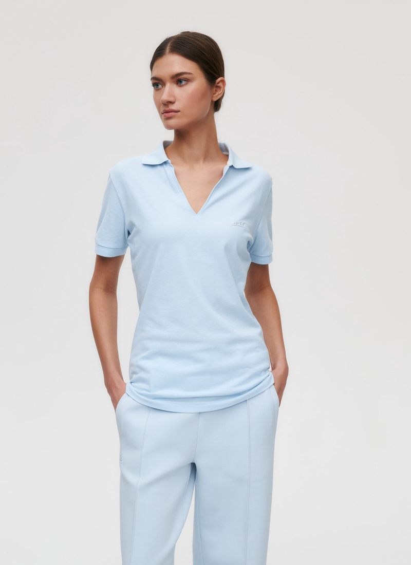 Поло Regular Pure Nikasport, W5CLP412-LGT/BLU, цвет голубой