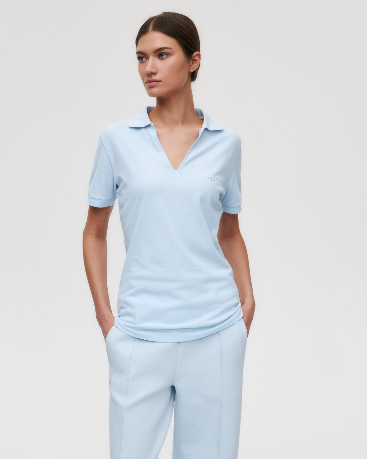 Поло Regular Pure Nikasport, W5CLP412-LGT/BLU, цвет голубой