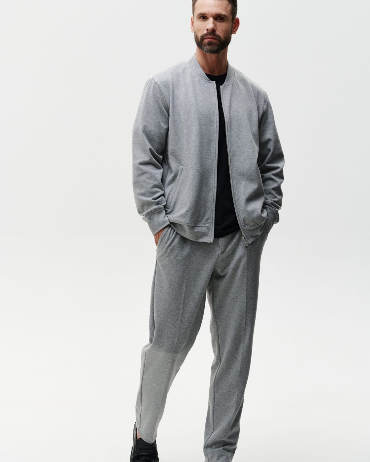 Джемпер на молнии Office Core Nikasport, 2M2OC31E1-25GRY/MLG10, цвет серый