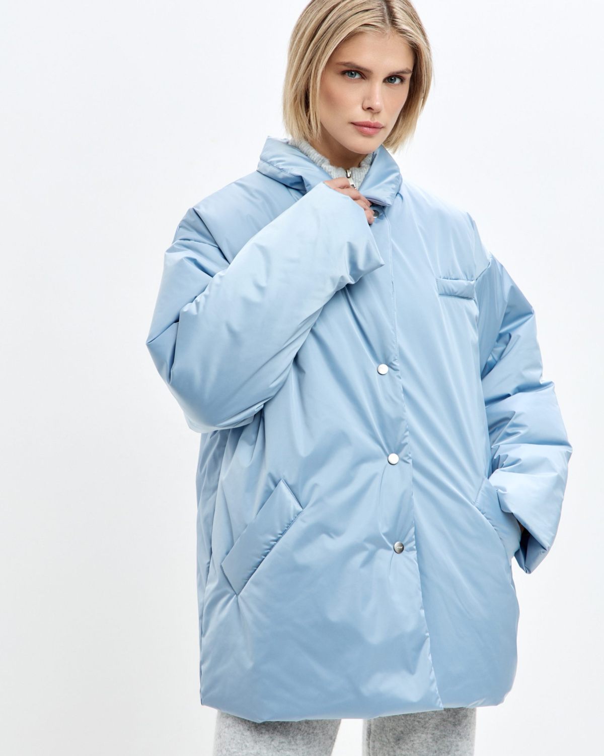 Утепленное пальто Pure Nikasport, 1W8PR110W-47LGT/BLU40, цвет голубой