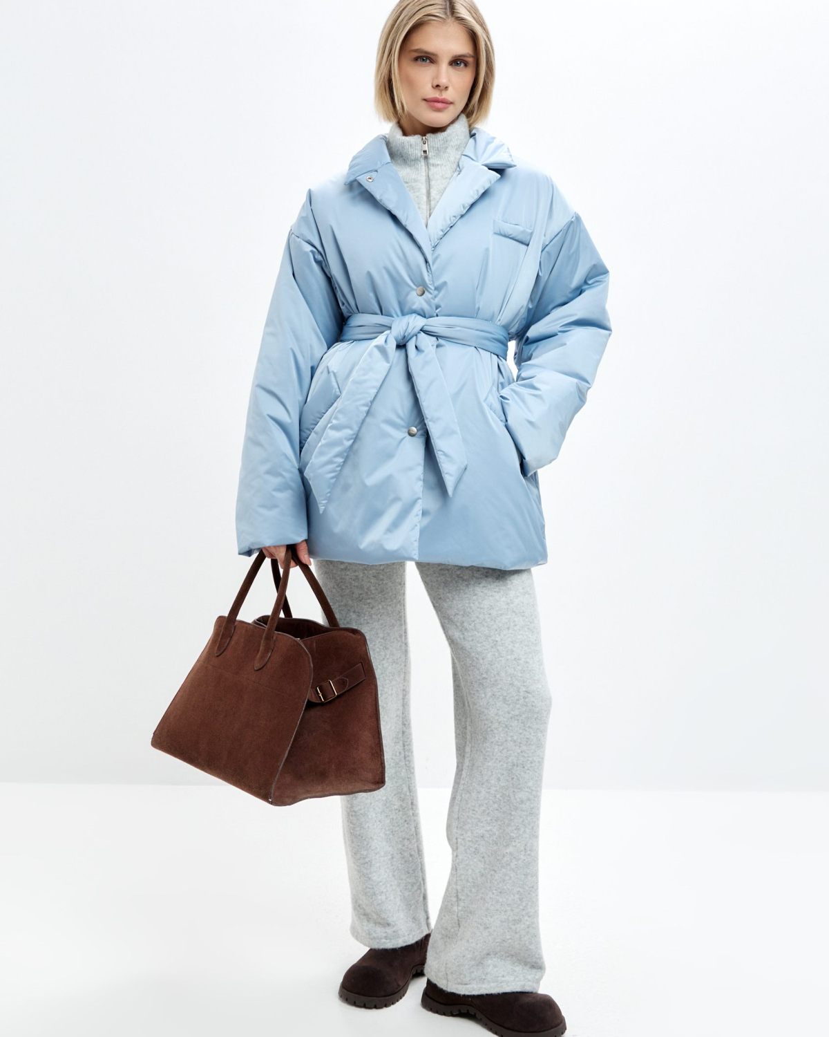 Утепленное пальто Pure Nikasport, 1W8PR110W-47LGT/BLU40, цвет голубой