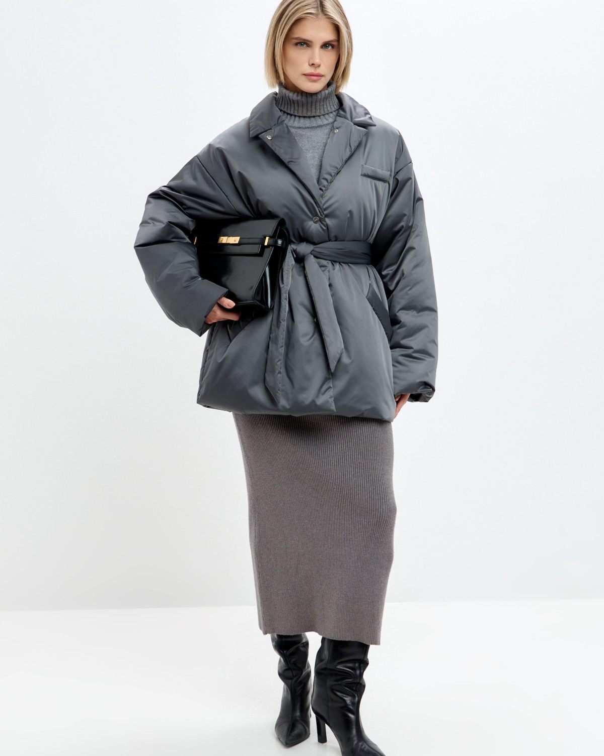 Утепленное пальто Pure Nikasport, 1W8PR110W-47GPH40, цвет графит