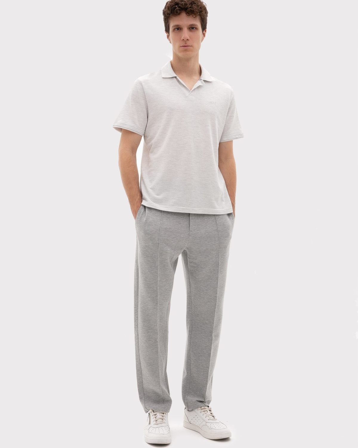 Поло Regular Pure Nikasport, M5CLP412-GRY/MLG, цвет серый меланж