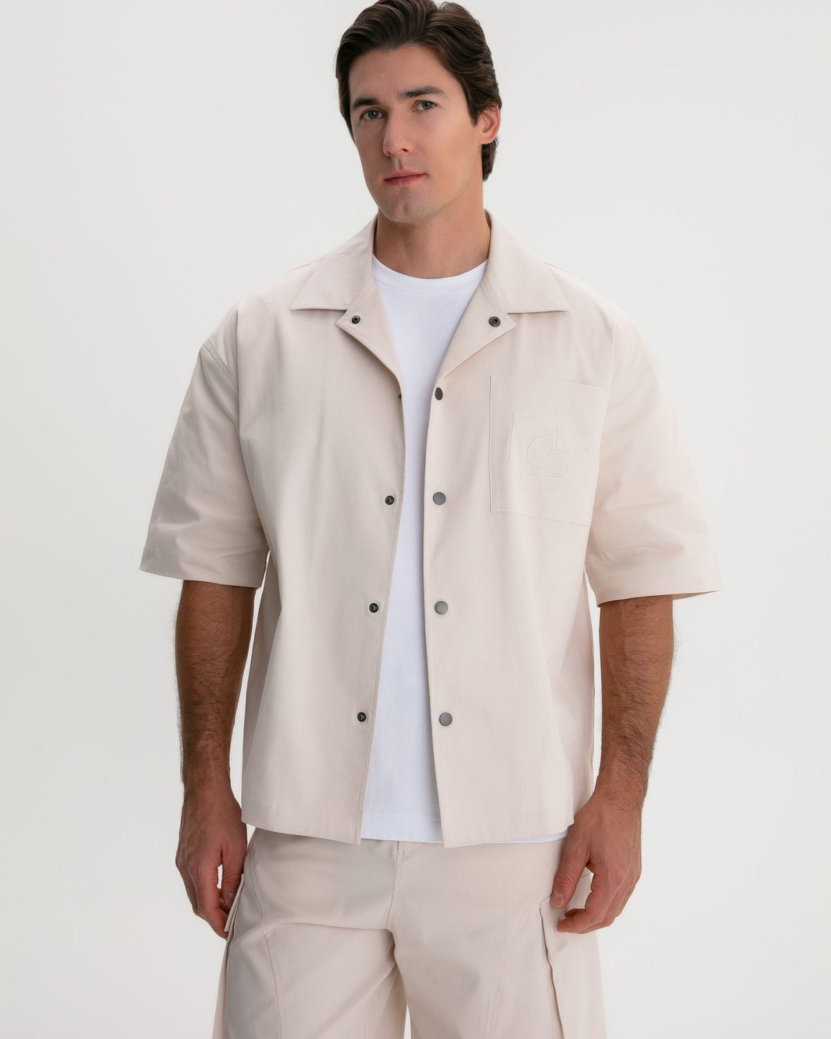 Рубашка джинсовая с коротким рукавом Gardenika Nikasport, M3GN53-ECR, цвет экрю