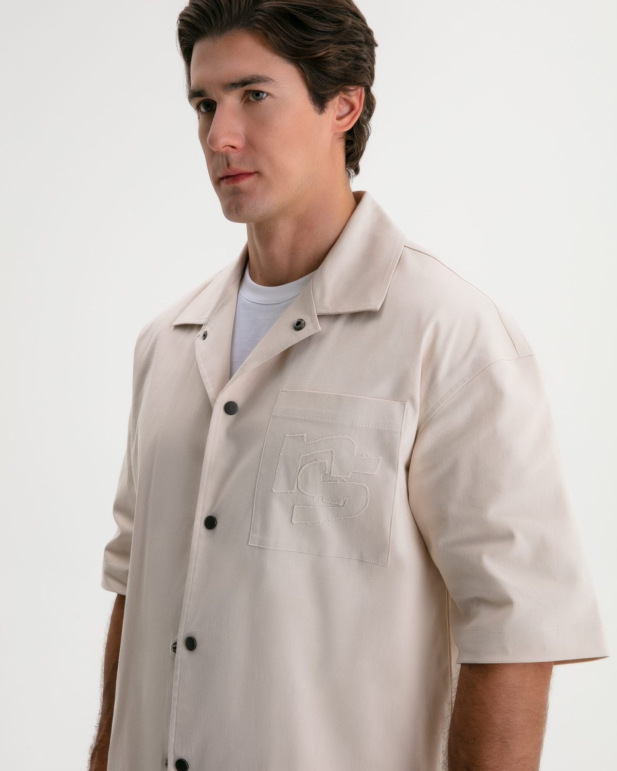 Рубашка джинсовая с коротким рукавом Gardenika Nikasport, M3GN53-ECR, цвет экрю