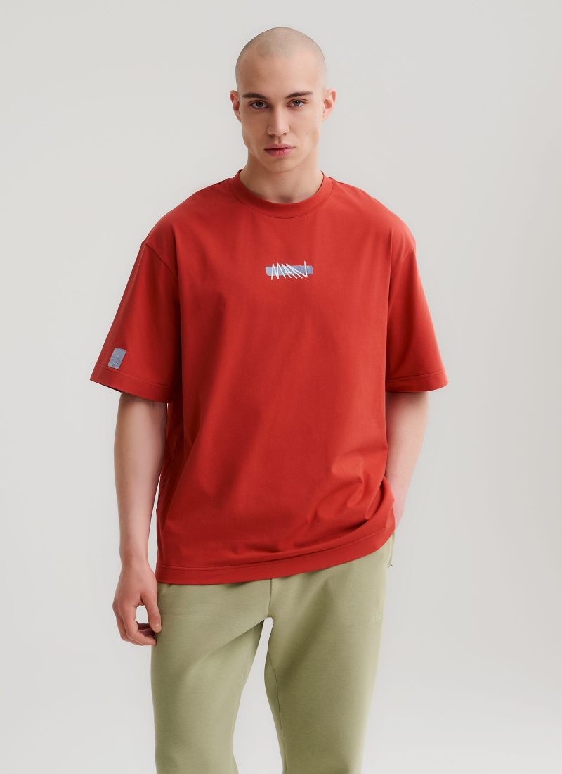 Футболка Oversize Oops Nikasport, M4OPS43-VIN, цвет терракотовый