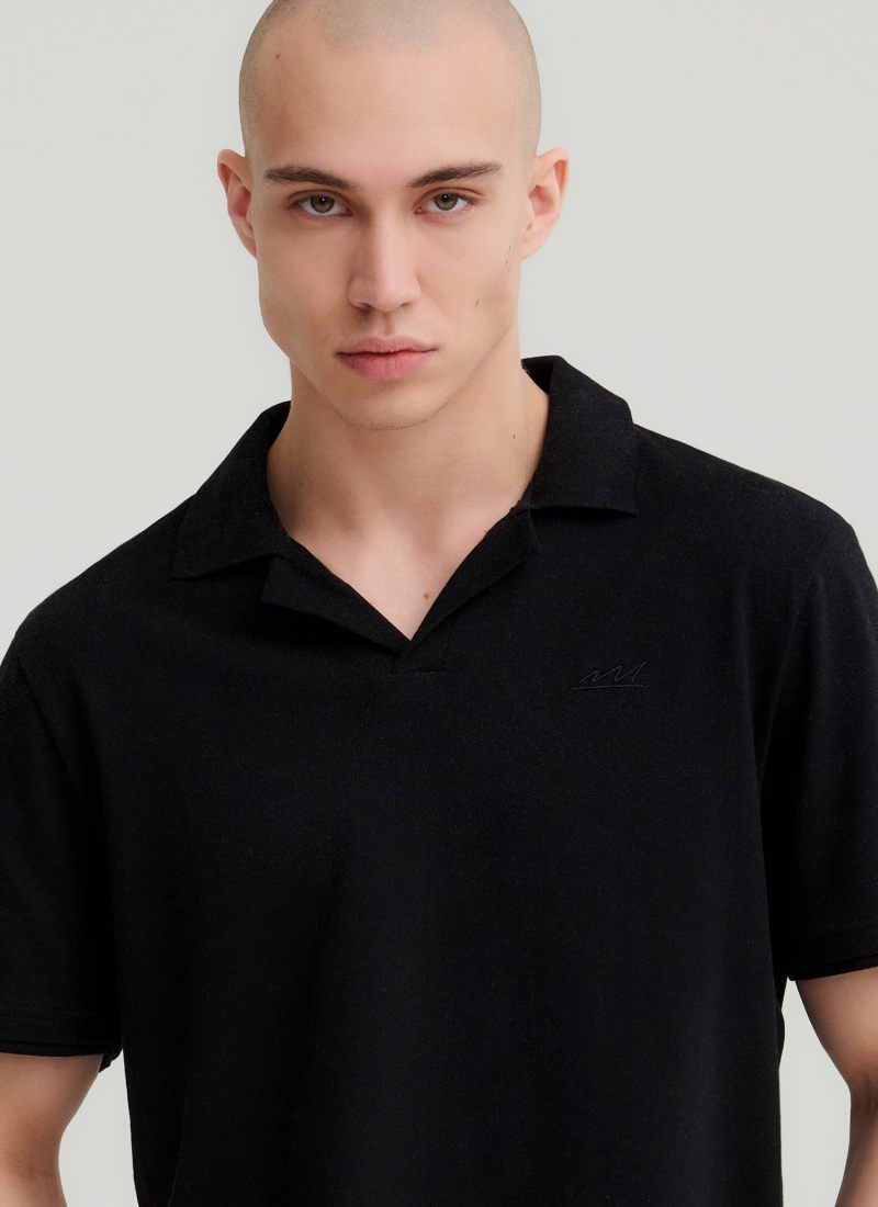 Поло Regular Pure Nikasport, M5CLP412-BLK, цвет черный