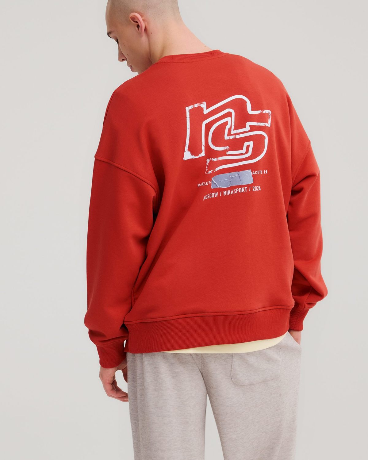 Свитшот Oops Nikasport, M4OPS33-VIN, цвет терракотовый