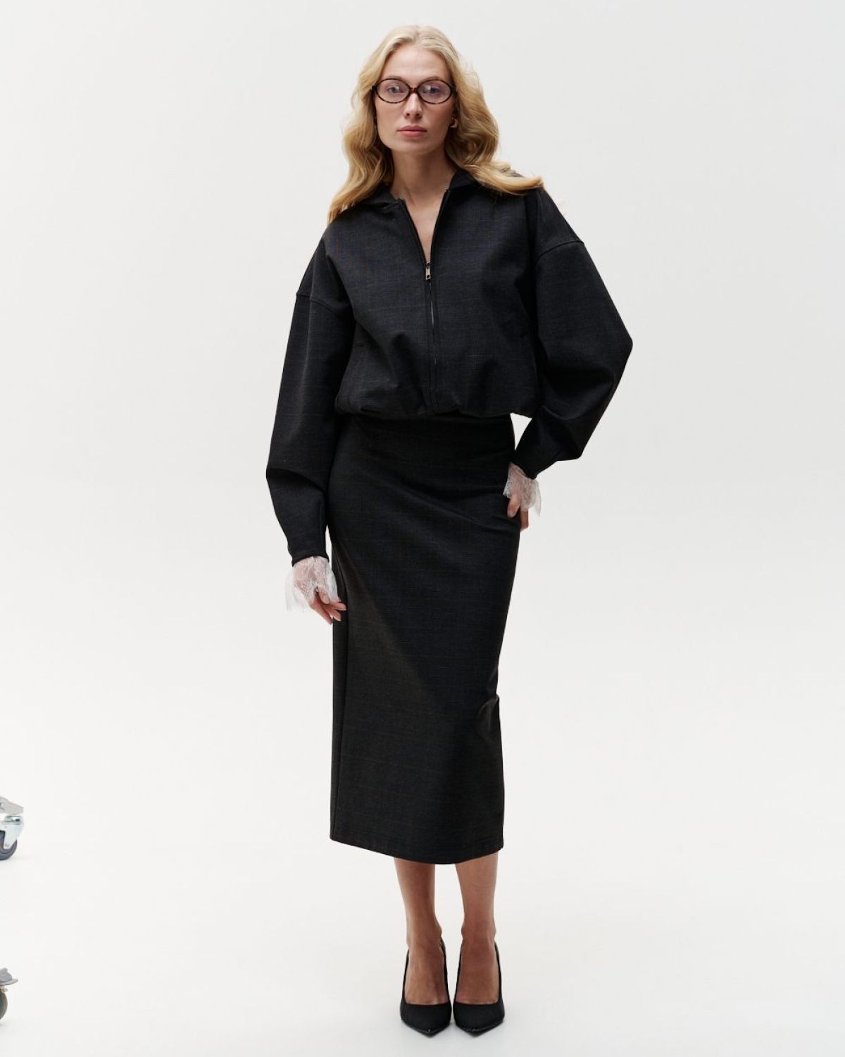 Худи на молнии Office Core Nikasport, 2W3OC34E1-15MLT69, цвет черный