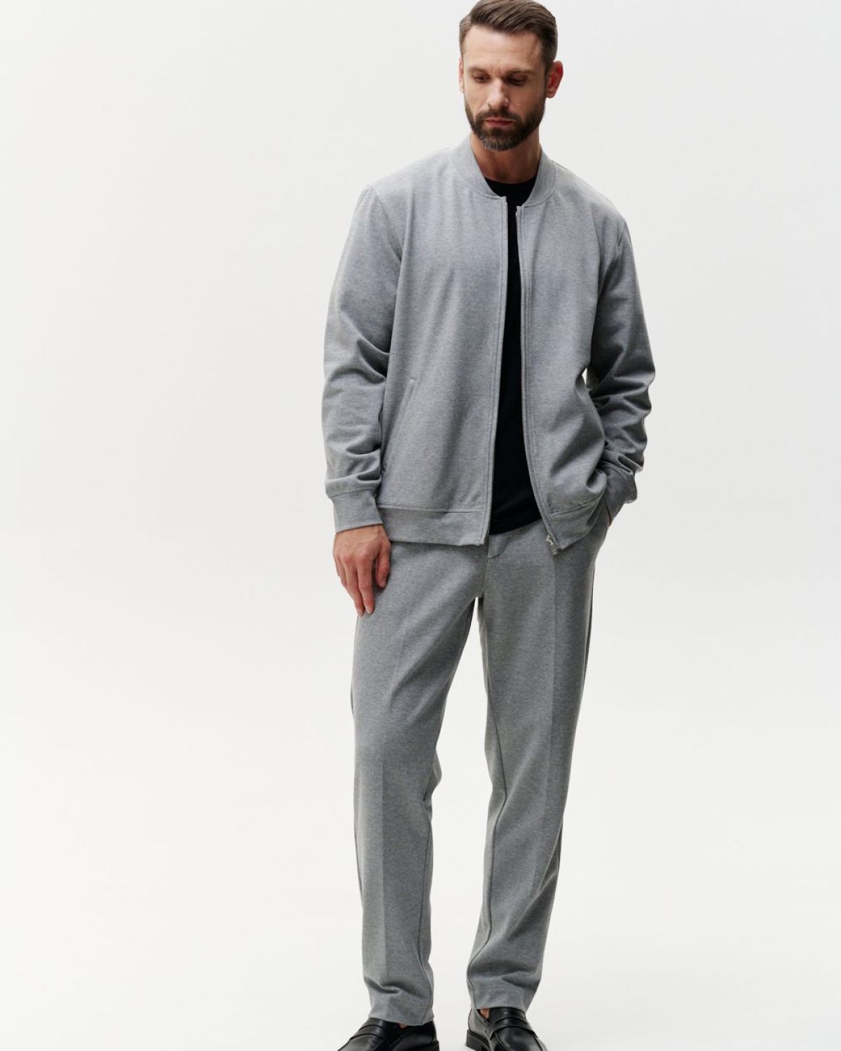 Брюки со стрелками Office Core Nikasport, 2M2OC814W-25GRY/MLG23, цвет серый меланж