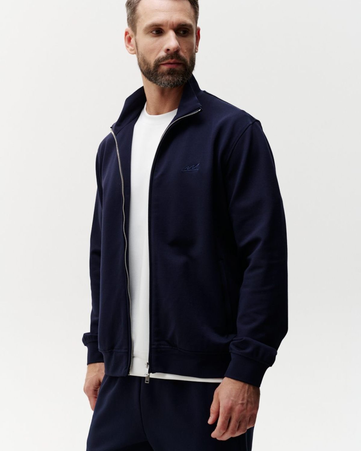 Джемпер с воротником стойкой на молнии Classic Nikasport, 3M5CL3143E1-15DRK/BLU9, цвет темно-синий