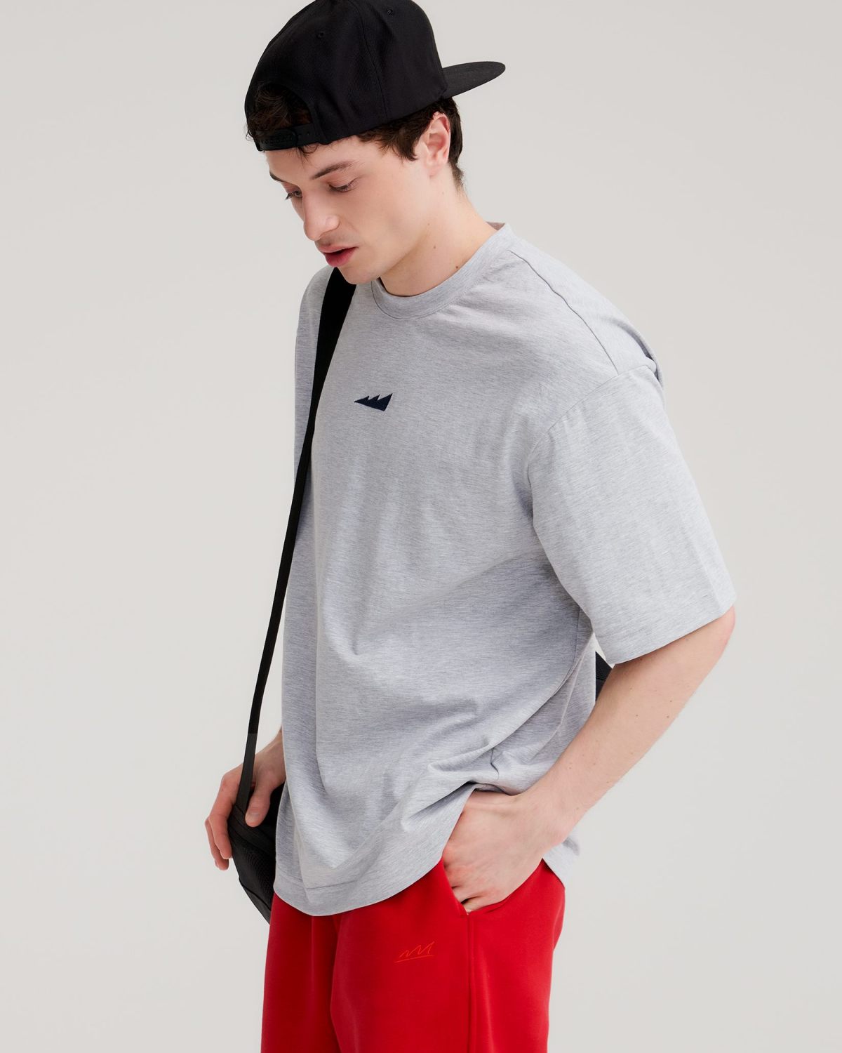 Футболка Oversize Classic Nikasport, M5CL47-GRY/MLG, цвет серый меланж