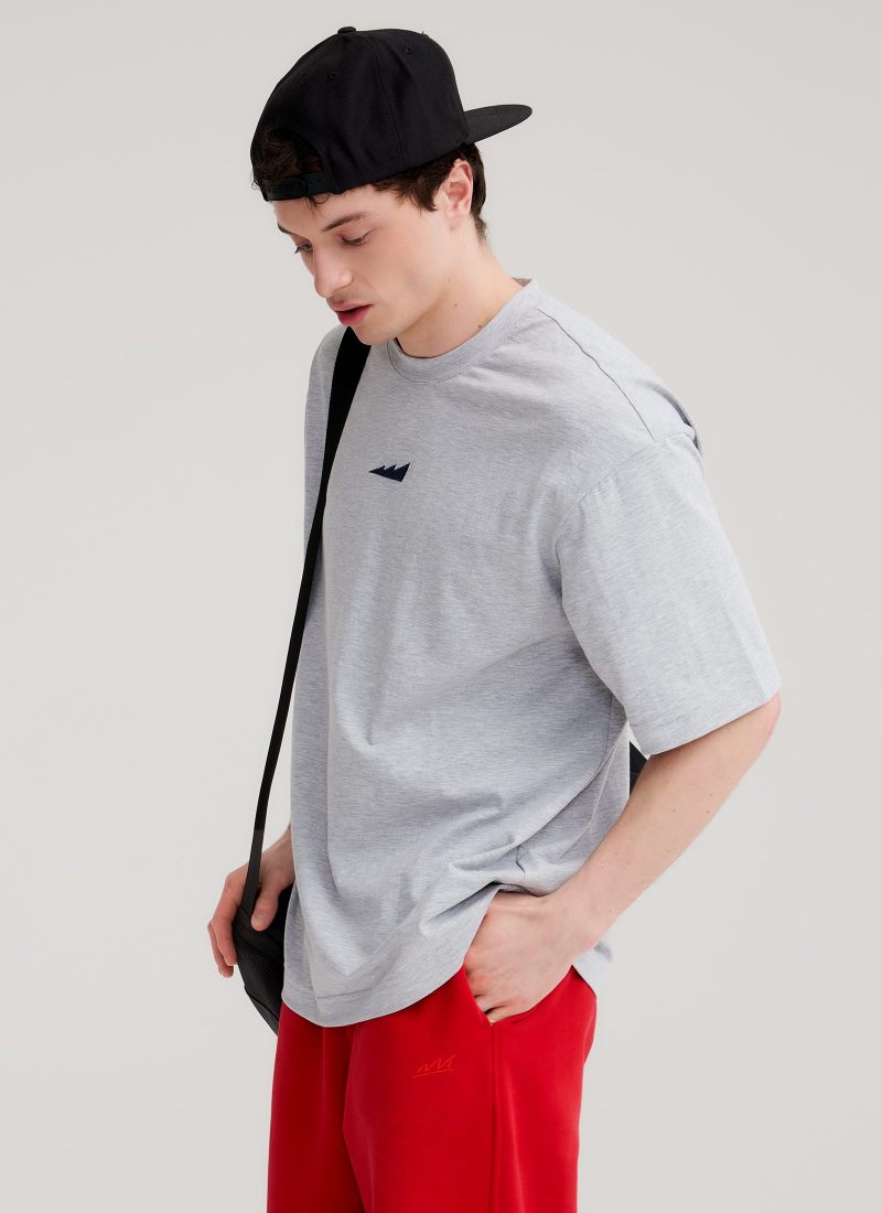 Футболка Oversize Classic Nikasport, M5CL47-GRY/MLG, цвет серый меланж