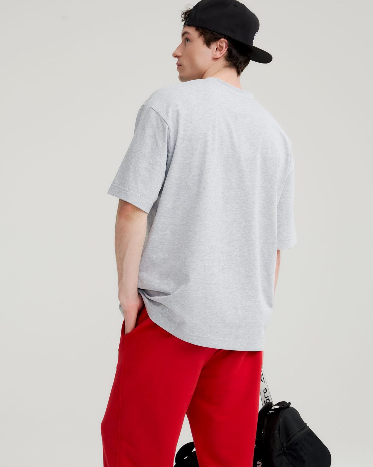 Футболка Oversize Classic Nikasport, M5CL47-GRY/MLG, цвет серый меланж