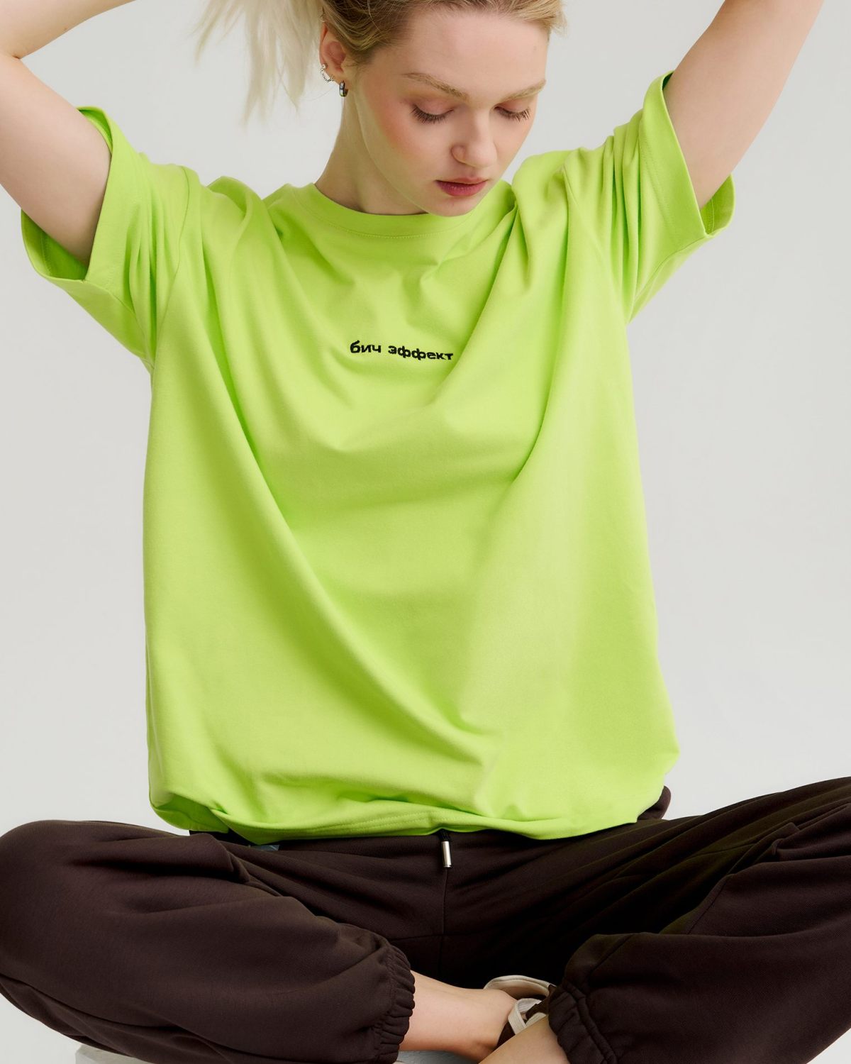 Футболка Oversize Villains Academy Nikasport, W3VA47-LIM, цвет лайм