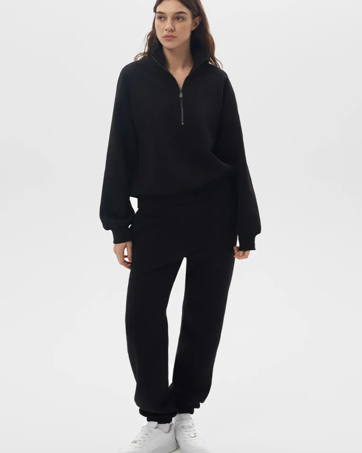 Утепленный джемпер с воротником стойкой на молнии Classic Nikasport, CL27-W11-BLK, цвет черный