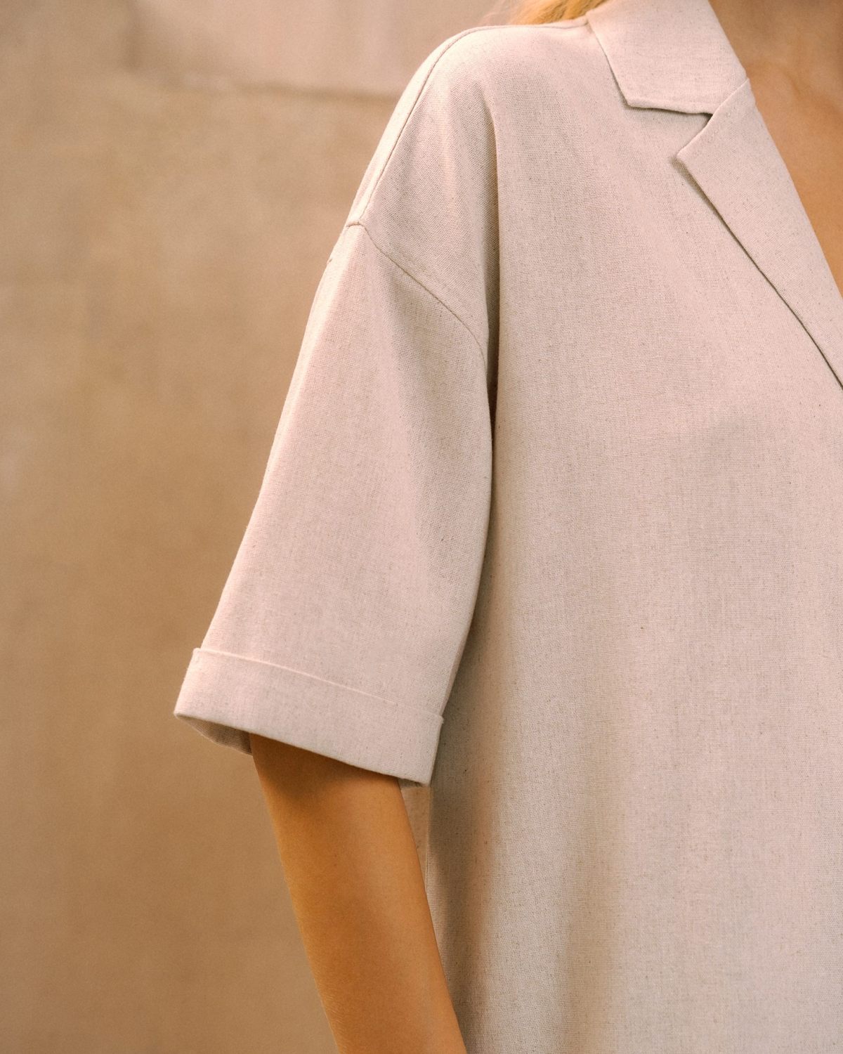 Рубашка с коротким рукавом изо льна Softwear Nikasport, W4SFW53-ECR, цвет экрю