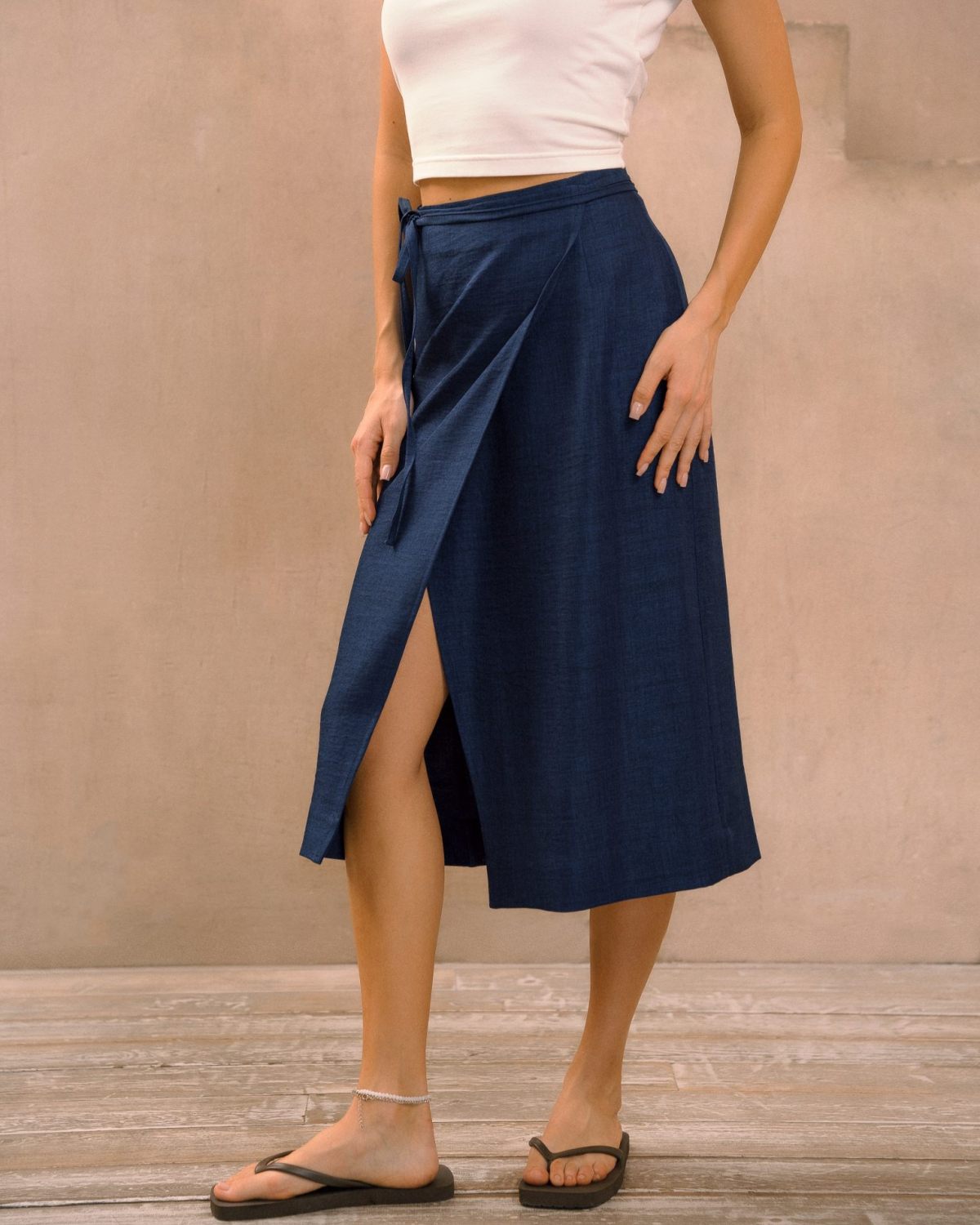 Юбка на запах Gardenika Nikasport, W3GN123-DRK/BLU, цвет темно-синий