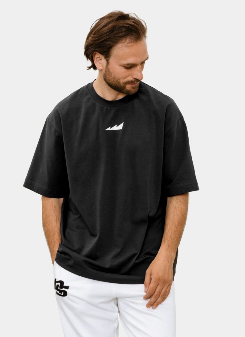 Футболка Oversize Black & White Nikasport, BW12-M11-BLK, цвет черный