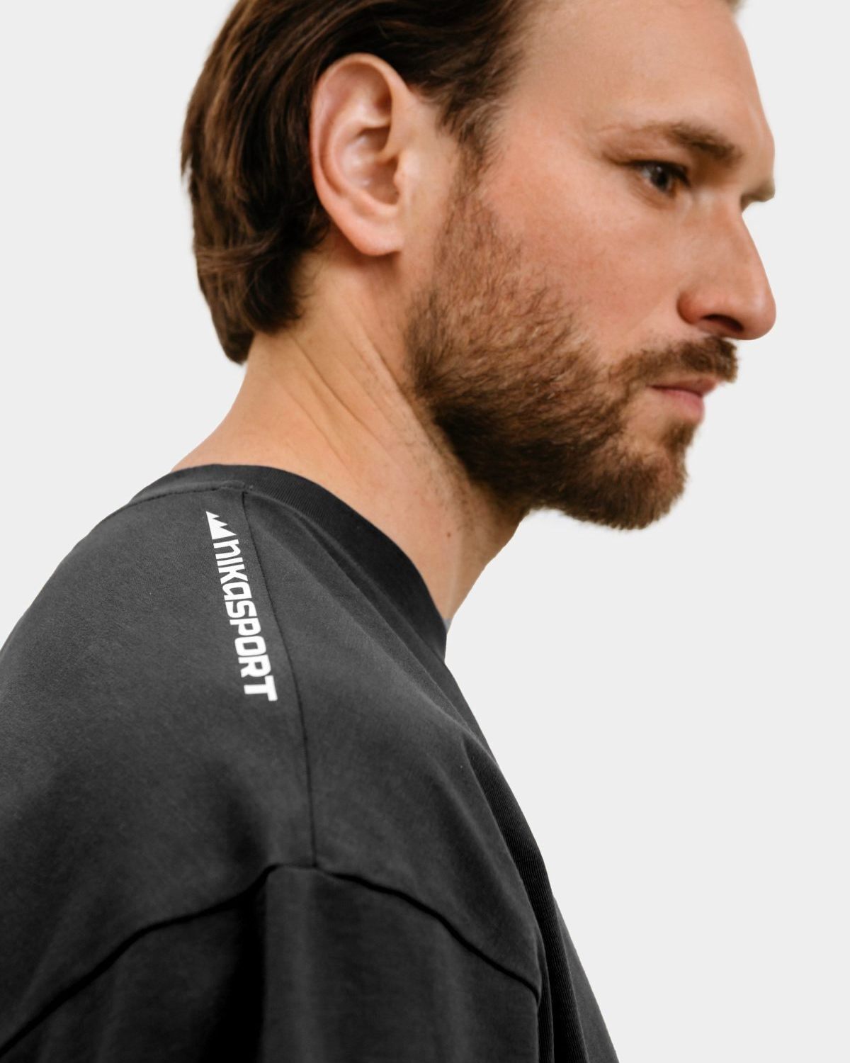 Футболка Oversize Black & White Nikasport, BW12-M11-BLK, цвет черный