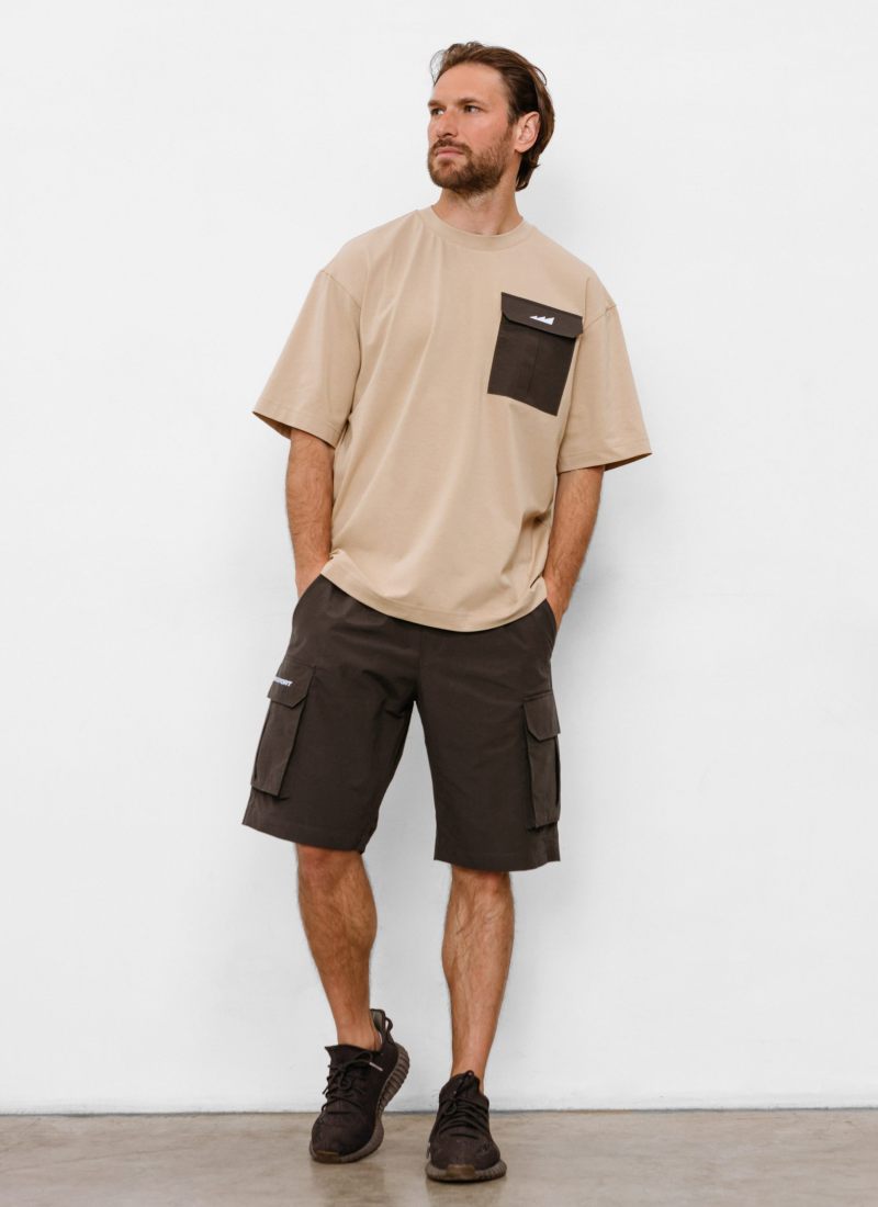 Шорты карго Oversize Beige&Grey Nikasport, BG58-M82-DRK/GRY, цвет темно-серый