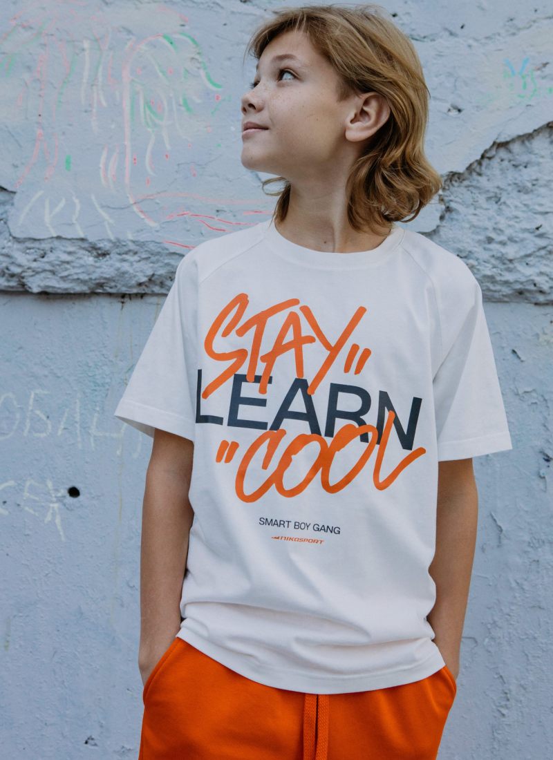 Футболка Oversize Smart Boys Gang Nikasport, SBG11-B-WHT, цвет белый