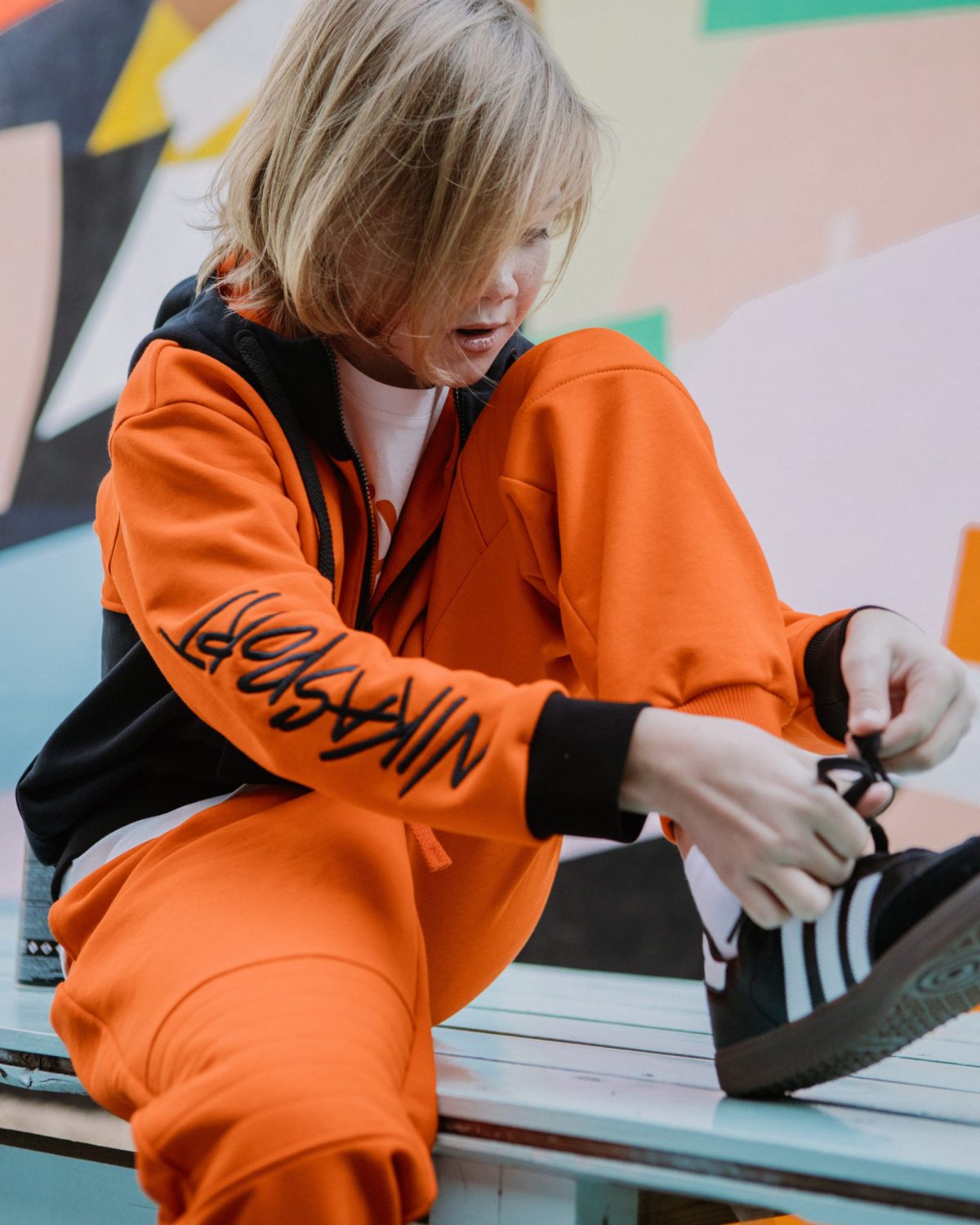 Брюки джоггеры Smart Boys Gang Nikasport, SBG53-B99-ORG, цвет оранжевый