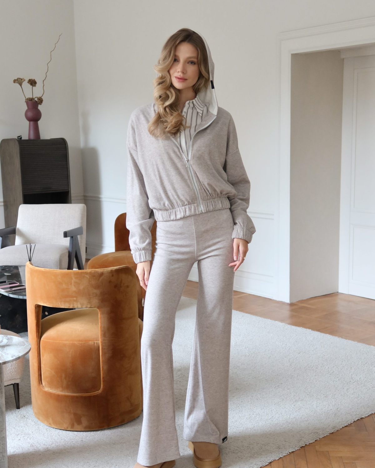 Брюки клеш Softwear Nikasport, W5HOM84-BGE/MLG, цвет бежевый