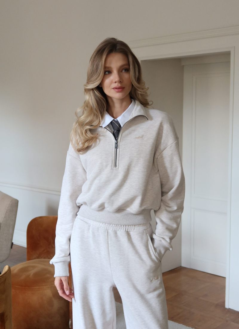 Джемпер с воротником стойкой на молнии  Classic Nikasport, W5CL32-BGE/MLG, цвет бежевый