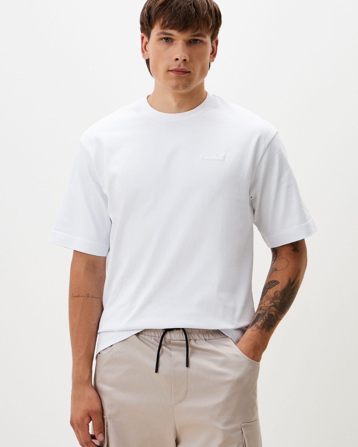 Футболка Oversize из плотного хлопка Classic Nikasport, CL12-M11-WHT_T, цвет белый