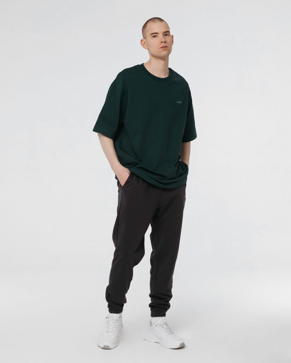 Футболка Oversize из плотного хлопка Classic Nikasport, CL12-M11-GRN, цвет зеленый