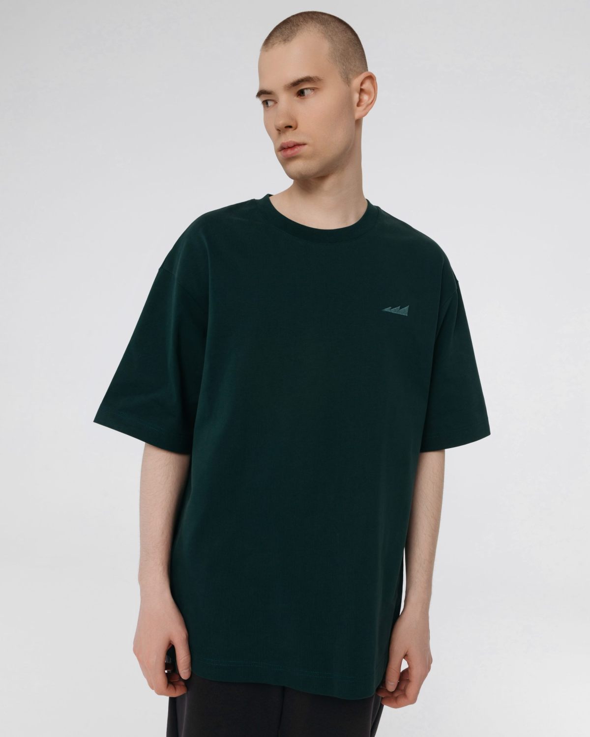 Футболка Oversize из плотного хлопка Classic Nikasport, CL12-M11-GRN, цвет зеленый