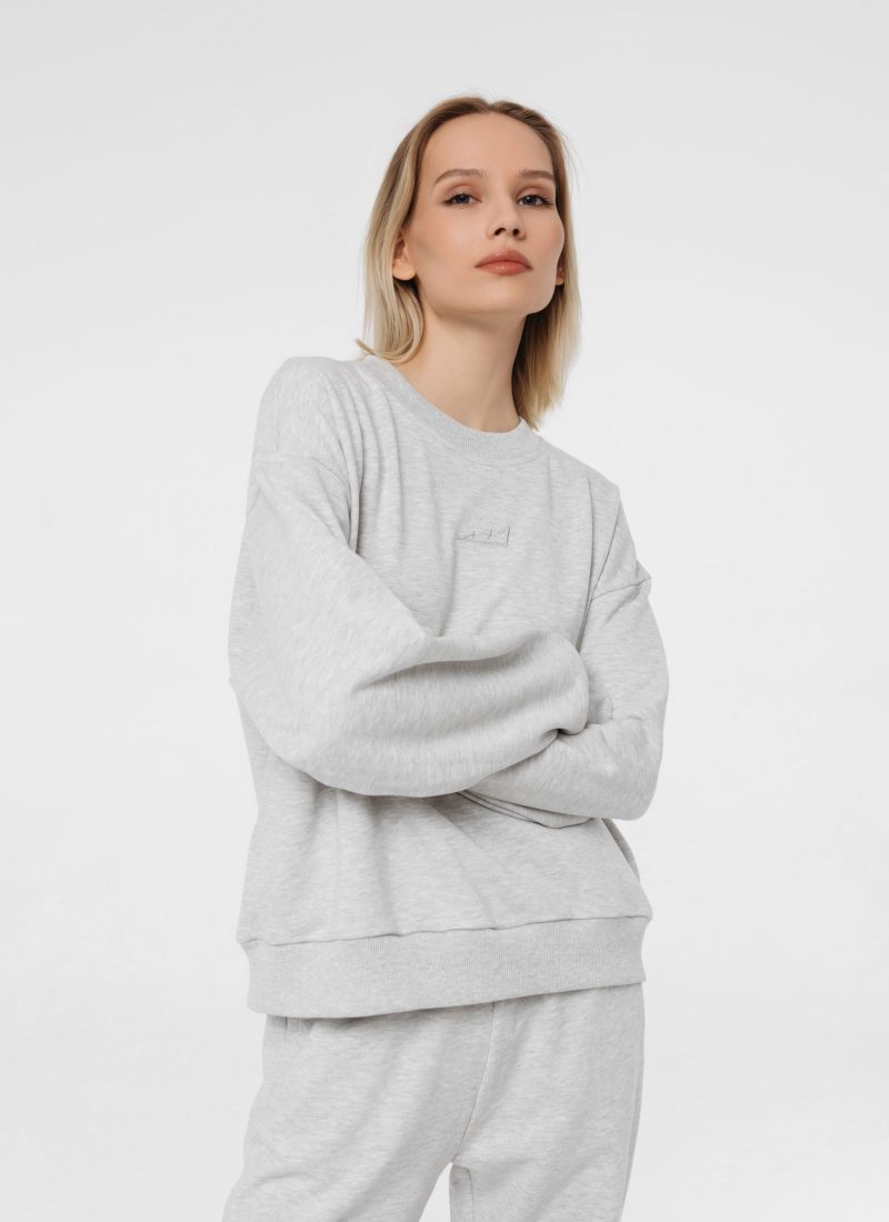 Свитшот Classic Nikasport, CL24-W12-GRY/MLG, цвет серый меланж