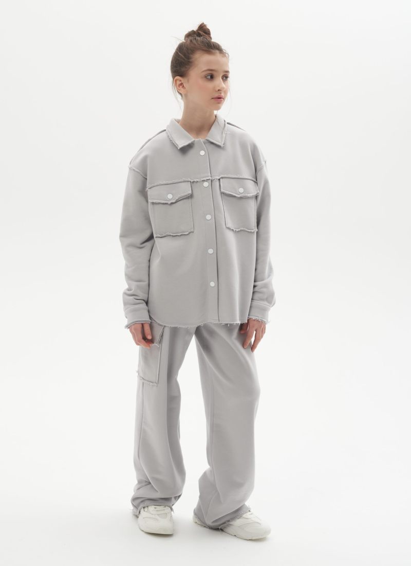 Брюки широкие с накладным карманом L.A.D.Y. Nikasport, LADY54-G11-GRY, цвет серый