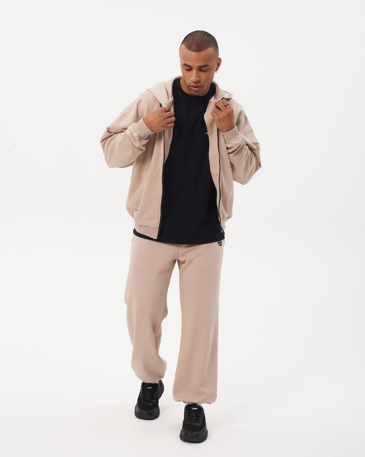 Худи на молнии I'm the Art Nikasport, M4ITA34-CAP, цвет капучино