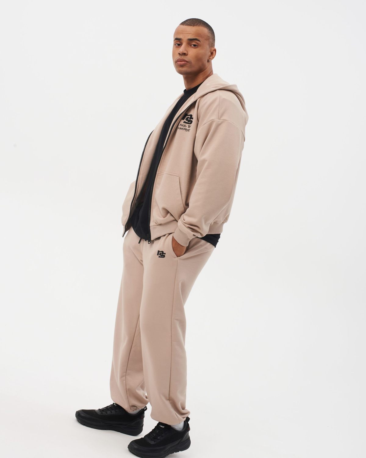 Худи на молнии I'm the Art Nikasport, M4ITA34-CAP, цвет капучино