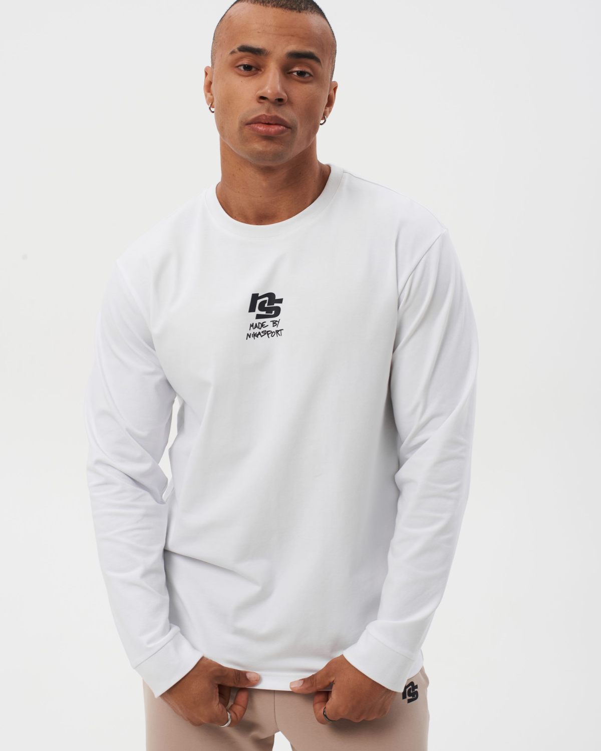 Лонгслив I’m the art Nikasport, M4ITA44-WHT, цвет белый